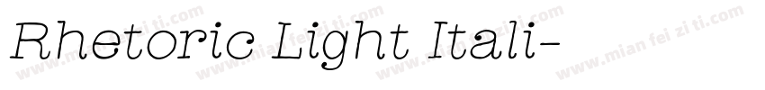 Rhetoric Light Itali字体转换